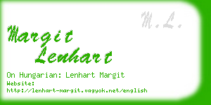 margit lenhart business card